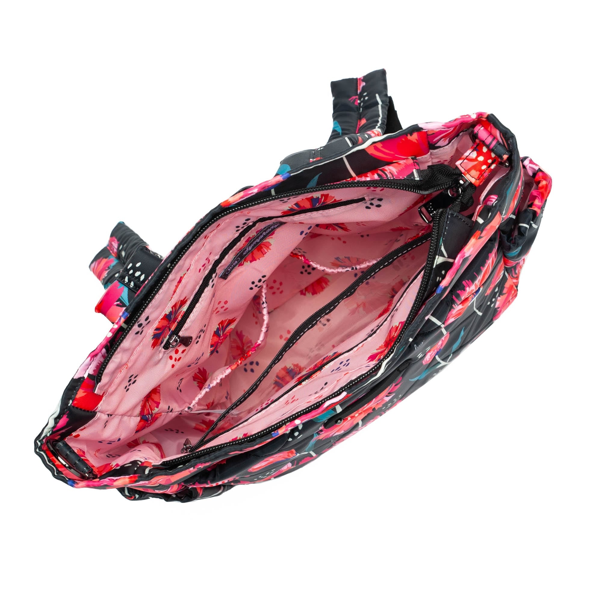 Symphony Convertible Tote Bag - POMPOM FLORAL BLACK - Symphony_PomPomFloralBlack_05